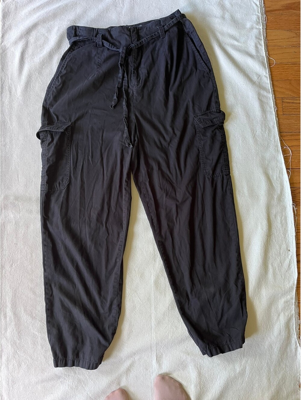 REAL Woman Black Cargo Jogger Pants Size 14